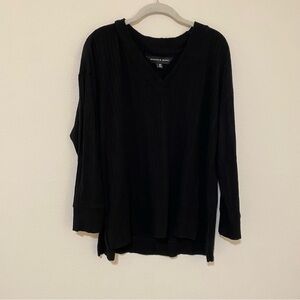 Andrew Marc Black V-Neck Sweater